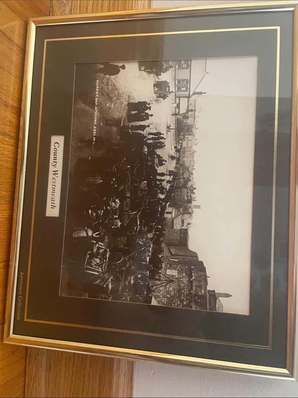 Framed Black and Gold Historic Wall Art - County Westmeath